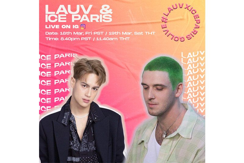 19 มีนาคมนี้ IG LIVEจะลุกเป็นไฟ'Ice Paris'โคจรมาทอล์กสด ๆ กับ 'Lauv'