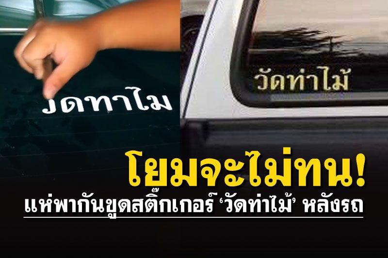อึ้งไปเลย! แห่แชร์คลิปพากันขูดสติ๊กเกอร์ 'วัดท่าไม้' แบบไม่ใยดี