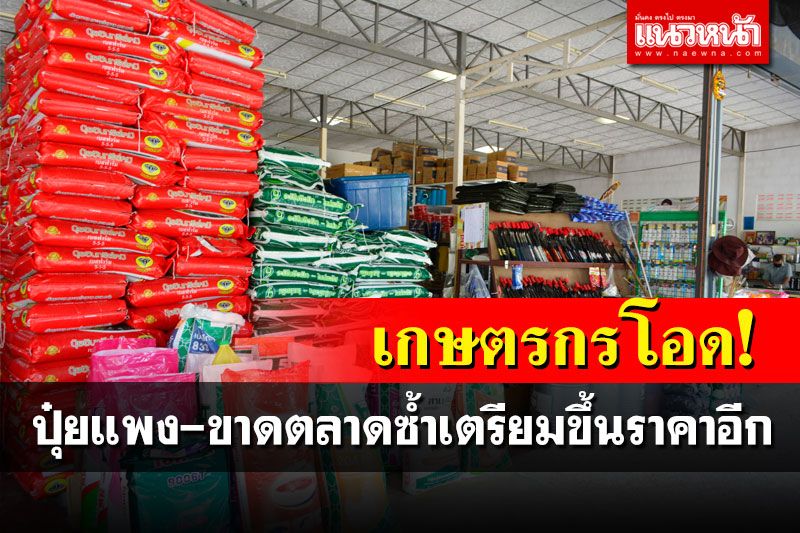 เกษตรกรโอด! ราคา'ปุ๋ย'ปรับสูงขึ้นต่อเนื่อง เตรียมประกาศขึ้นอีกกระสอบละ100บาท