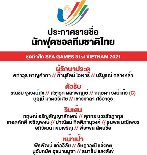 เผยรายชื่อล่าสุดฟุตซอลทีมชาติไทย