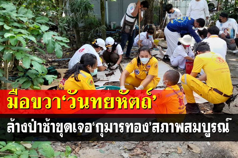 ล้างป่าช้าที่ชลบุรี ขุดเจอ‘กุมารทอง’ร่างไม่เน่าเปื่อย มือขวาทำท่าวันทยหัตถ์