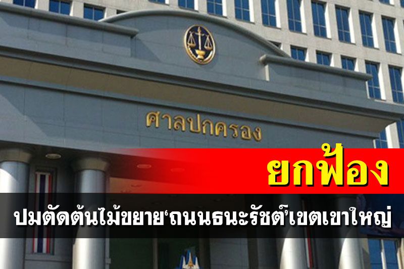 ศาลปกครองสูงสุด‘ยกฟ้อง’ ปมตัดต้นไม้ขยาย‘ถนนธนะรัชต์’ในเขตอุทยานเขาใหญ่