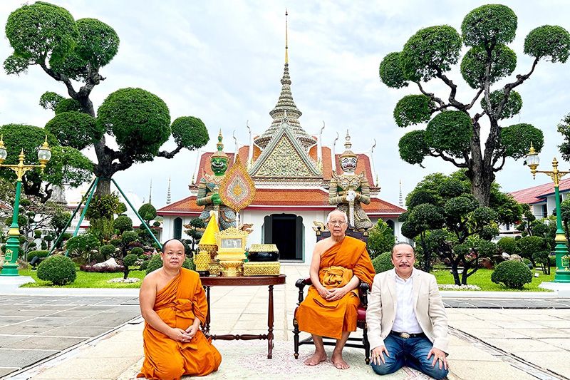 ผงพุทธคุณมหาบารมี บรรจุใต้ฐาน รูปหล่อพญายักษ์วัดแจ้ง รุ่นมหาบารมี