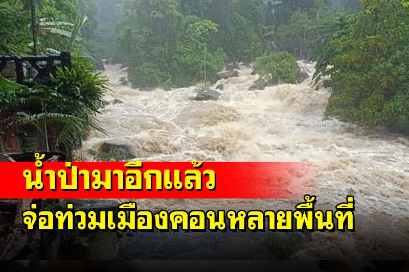 'พายุอัสนี' พ่นพิษฝนถล่มเมืองคอนหนักทำน้ำป่าทะลักจ่อท่วมหลายพื้นที่