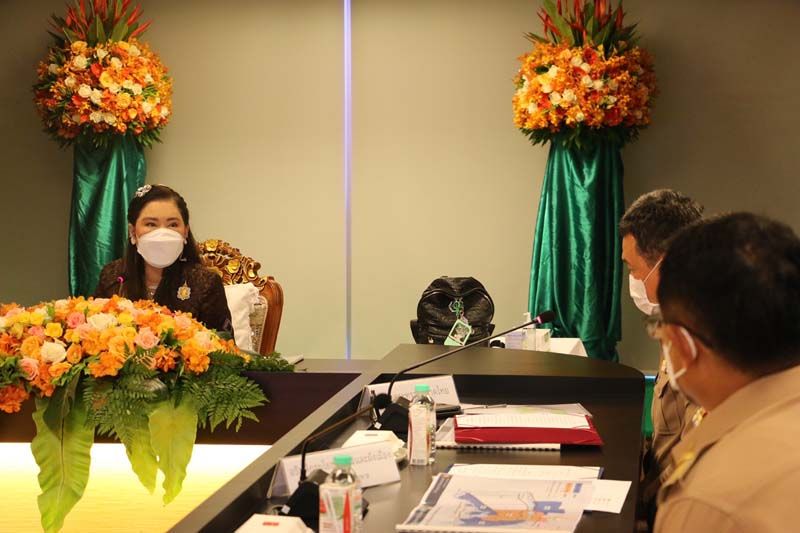 'กรมพระศรีสวางควัฒน'ทรงติดตามความคืบหน้าโครงการบูรณะพระราชวังสนามจันทร์