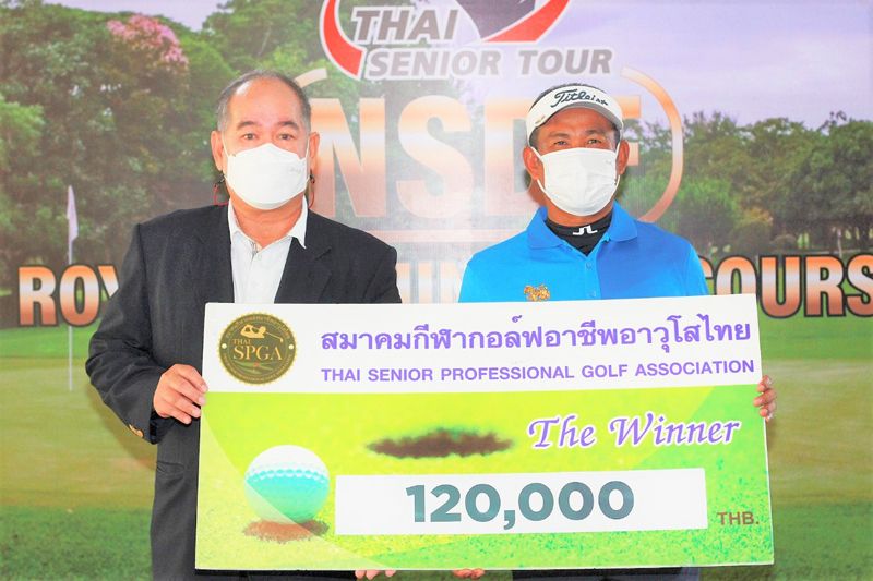 ‘ถาวร’ ซิวโทรฟี่กอล์ฟไทย ซีเนียร์ หัวหิน