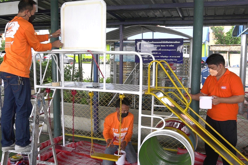 ‘ว้าว เดคอร์-เบเยอร์’ ผนึกกำลังปรับปรุงภูมิทัศน์โรงเรียนวัดกาหลง