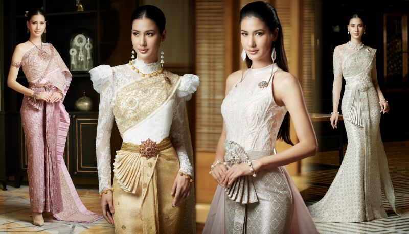 'พิ้งค์พลอย -ปภาวดี'สวยงดงามเฉิดฉายในลุคชุดไทยคอลเลกใหม่จาก'วนัช กูตูร์'