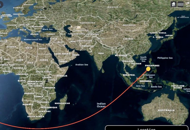 12จว.พ้นอันตราย  เศษชิ้นส่วนจรวด‘ลองมาร์ช’  เลยตกทะเลซูลูของฟิลิปปินส์
