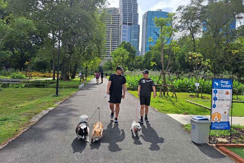 การเมือง โฆษกรัฐบาล เผย‘Dog Park’สวนป่าเบญจกิติคึกคักเป็นอย่างดี