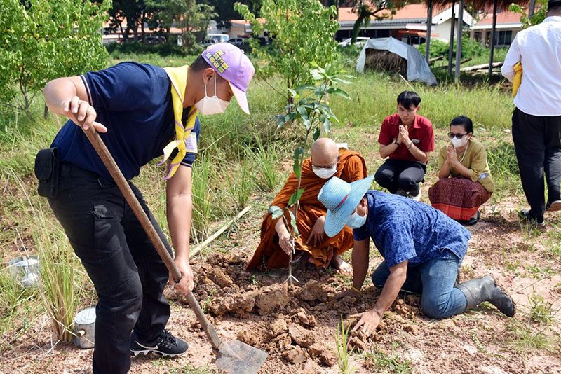 ปลูกไม้ผลทานได้บนแปลงเกษตรสาธิต