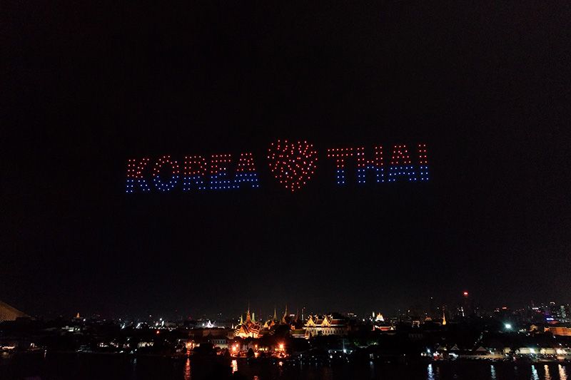 สุดอลังการโดรนมิตรภาพไทย-เกาหลี เพื่อเฉลิมฉลองวันชาติเกาหลี