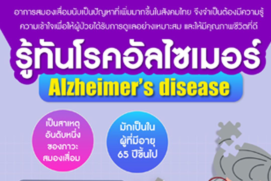 รู้ทัน!! 'โรคอัลไซเมอร์' ภาวะสมองเสื่อม พบมากในคนสูงวัย