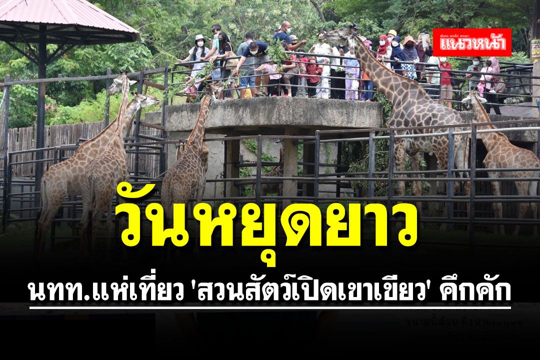 นทท.แห่เที่ยว 'สวนสัตว์เปิดเขาเขียว' คึกคัก ช่วงวันหยุดยาว