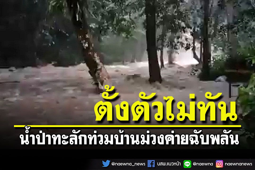 สุดระทึก! น้ำป่าทะลักท่วมบ้านม่วงค่ายฉับเพลันจนชาวบ้านตั้งตัวแทบไม่ทัน