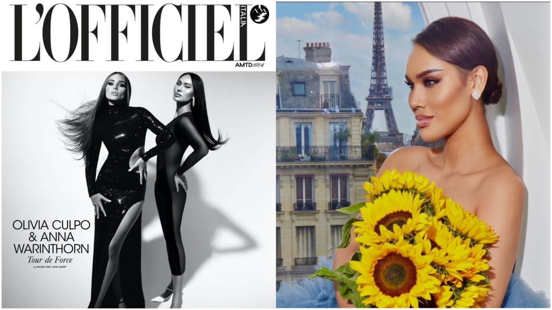 Anna warinthorn ประกบ Olivia Culpo นางแบบระดับโลก ขึ้นปกนิตรสาร L’officiel ltalia