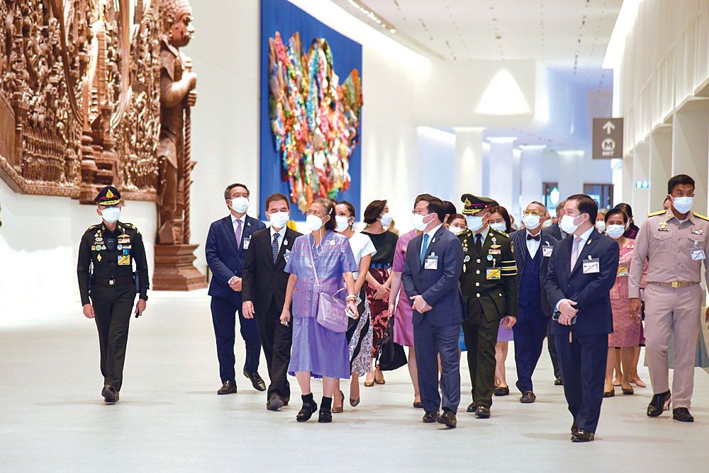 สมเด็จพระกนิษฐาธิราชเจ้า กรมสมเด็จพระเทพรัตนราชสุดาฯ สยามบรมราชกุมารี เสด็จฯทรงเปิดงานเทศกาลศิลปะร่วมสมัยนานาชาติ บางกอก อาร์ต เบียนนาเล่ 2022