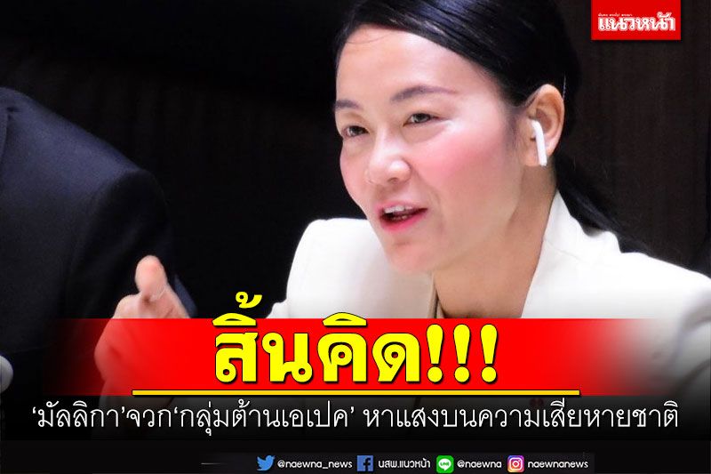 สิ้นคิด! ‘มัลลิกา’จวก‘กลุ่มต้านเอเปค’ หาแสงบนความเสียหายชาติ