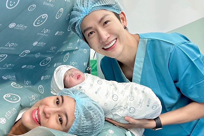 PJ น้อยลืมตาดูโลกแล้ว'คุณพ่อพุฒ-คุณแม่จุ๋ย'สุดปลื้มปริ่ม