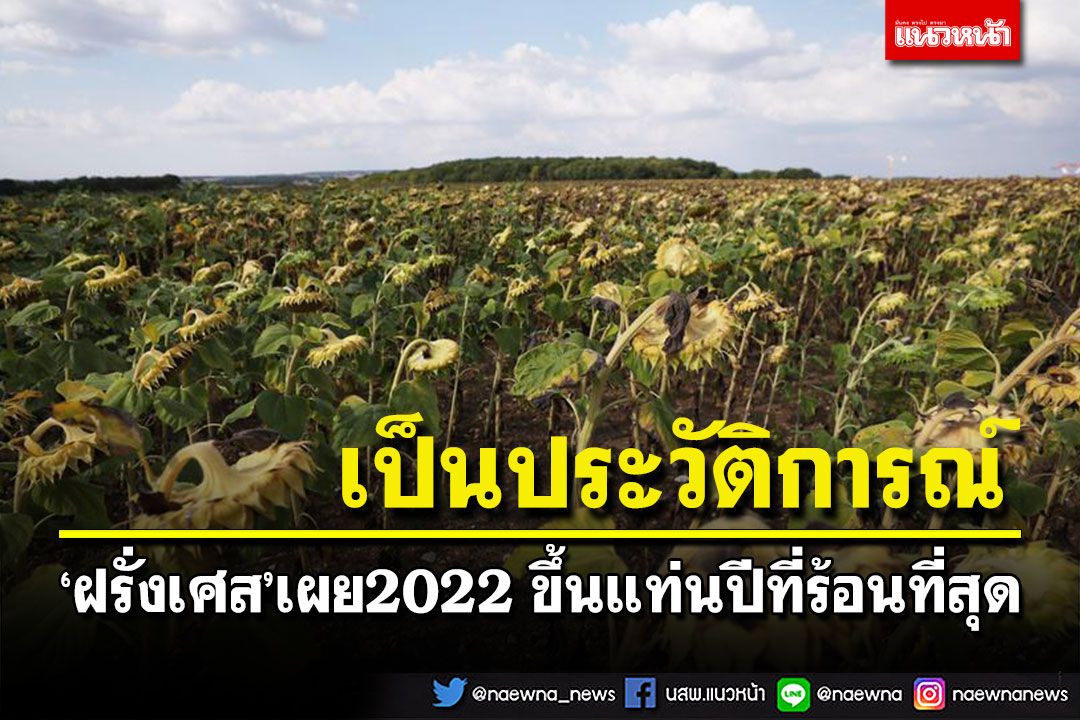 'ฝรั่งเศส'เผย 2022 ขึ้นแท่นปีร้อนสุดเป็นประวัติการณ์