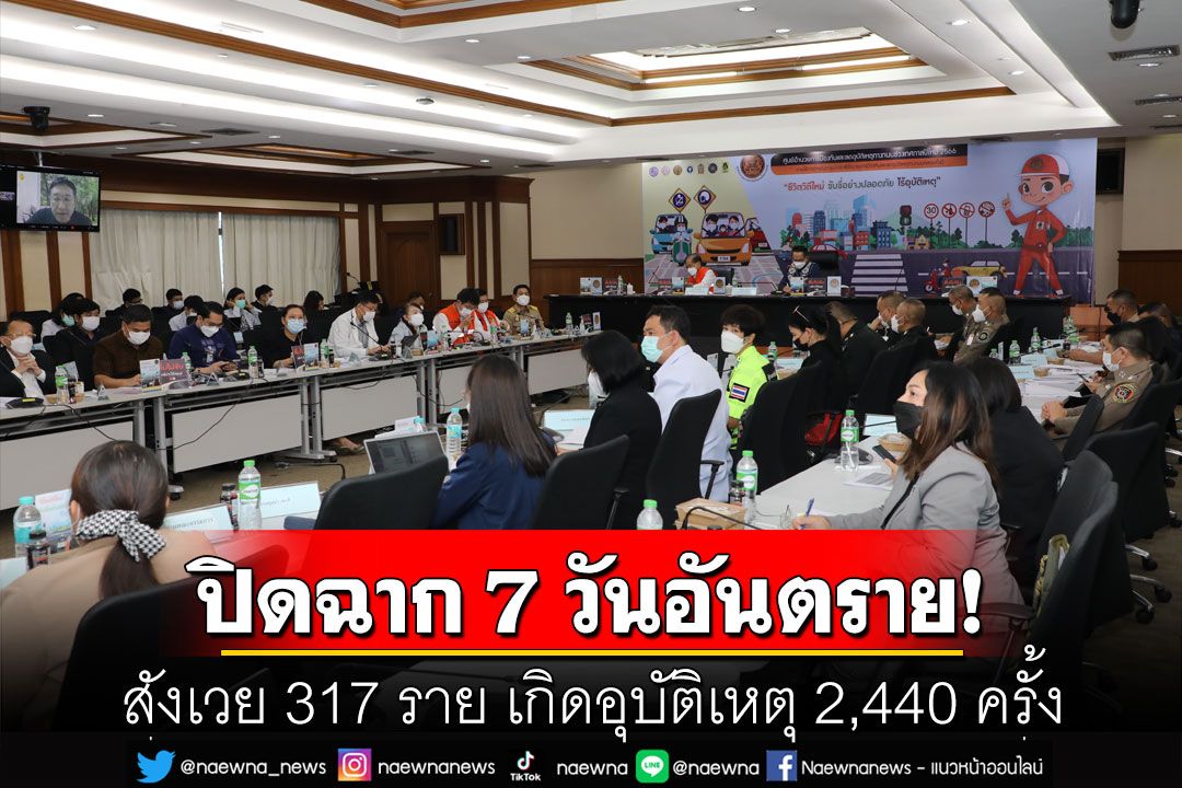 ในประเทศ ปิดฉาก 7 วันอันตรายรับปี66 สังเวย 317 ราย ‘สุราษฎร์ เมือง