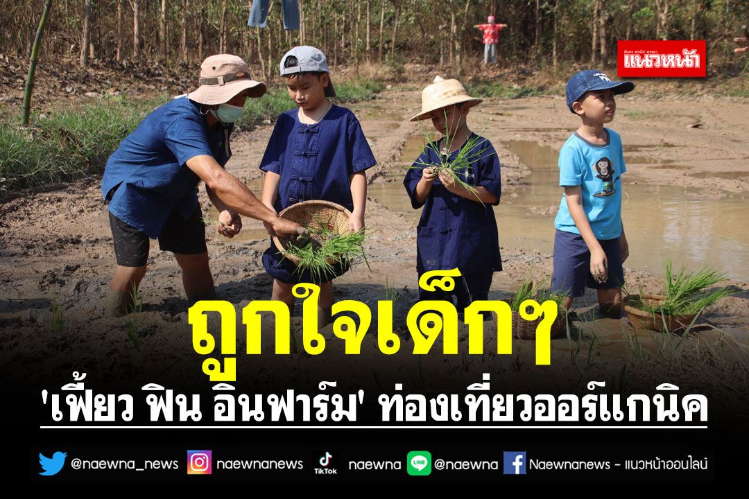 'เฟี้ยว ฟิน อินฟาร์ม' ท่องเที่ยวออร์แกนิค น้องๆ หนูๆ ชื่นชอบ