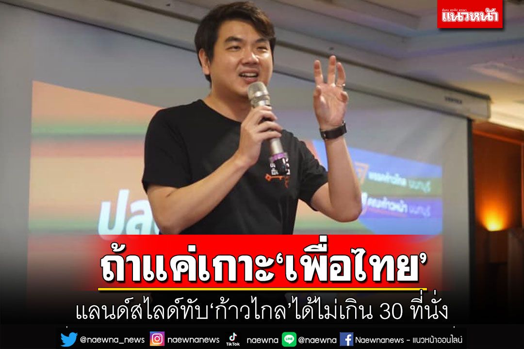 ‘ปิยบุตร’ฟันเปรี้ยง!ถ้าประคองตัวเกาะ‘พท.’ แลนด์สไลด์ทับ‘ก้าวไกล’ได้ไม่เกิน 30 ที่นั่ง