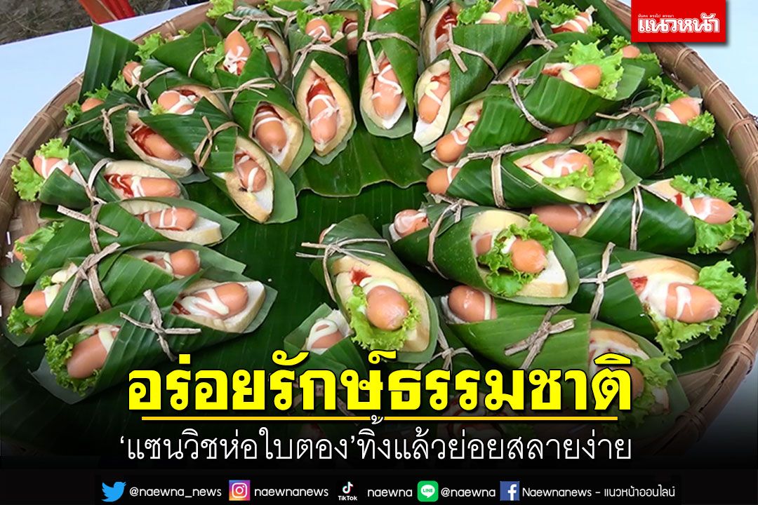 'แซนวิชห่อใบตอง' ไอเดียเป็นมิตรสิ่งแวดล้อม รสชาติอร่อยทิ้งแล้วย่อยสลายง่าย