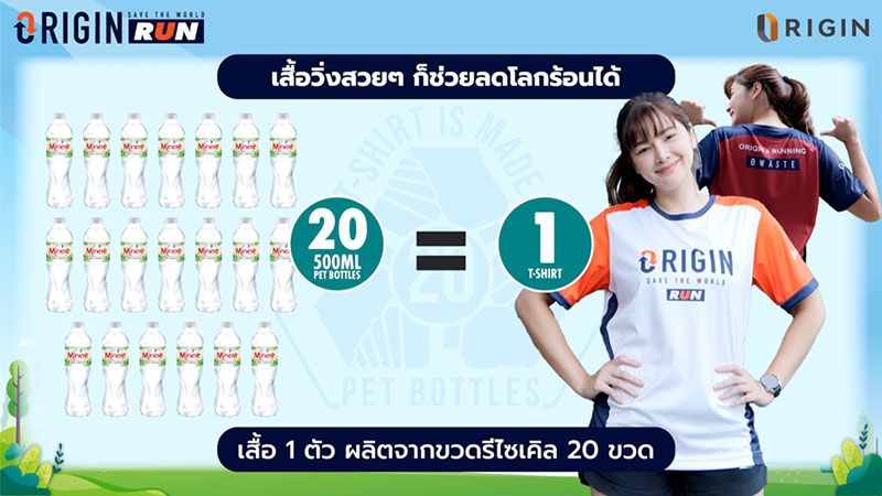 วิ่งรักษ์โลก ‘Origin Save The World Run 2023’  รายได้ส่วนหนึ่งหลังหักค่าใช้จ่ายมอบให้มูลนิธิรามาธิบดี