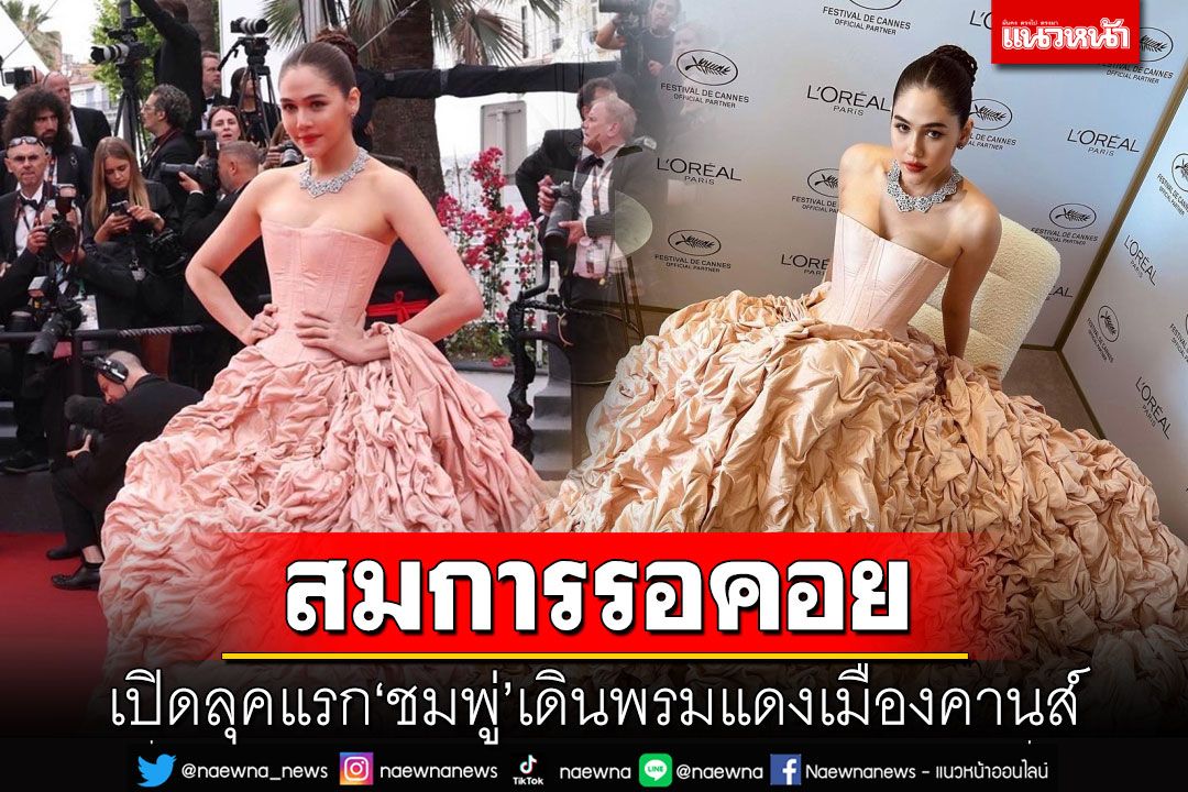 สมการรอคอย! เปิดลุคแรก'ชมพู่ อารยา'เดินพรมแดงเทศกาลหนังเมืองคานส์