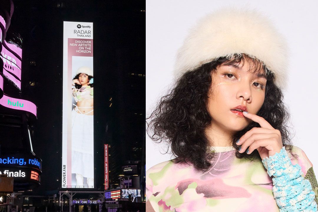 แรงไม่หยุด! 'Flower.far' ขึ้นบิลบอร์ดนิวยอร์กไทม์สแควร์ในแคมเปญ Spotify RADAR Global
