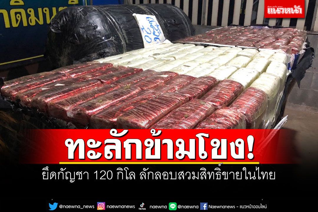 ทะลักข้ามโขง! ทหารพรานยึดกัญชา 120 กิโล ลักลอบสวมสิทธิ์ขายในไทย