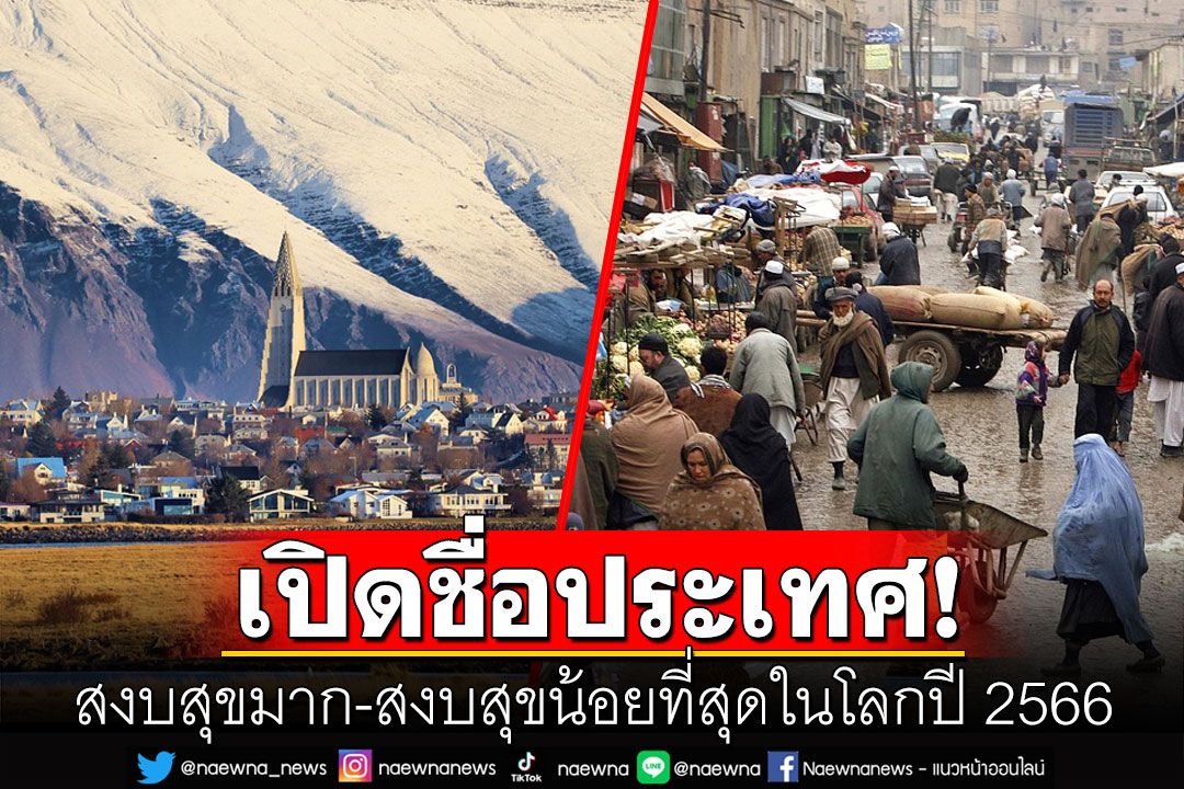 'ไอซ์แลนด์'ครองอันดับ 1 ประเทศที่'สงบสุข'ที่สุดในโลก 'ไทย'อยู่ในอันดับ 92