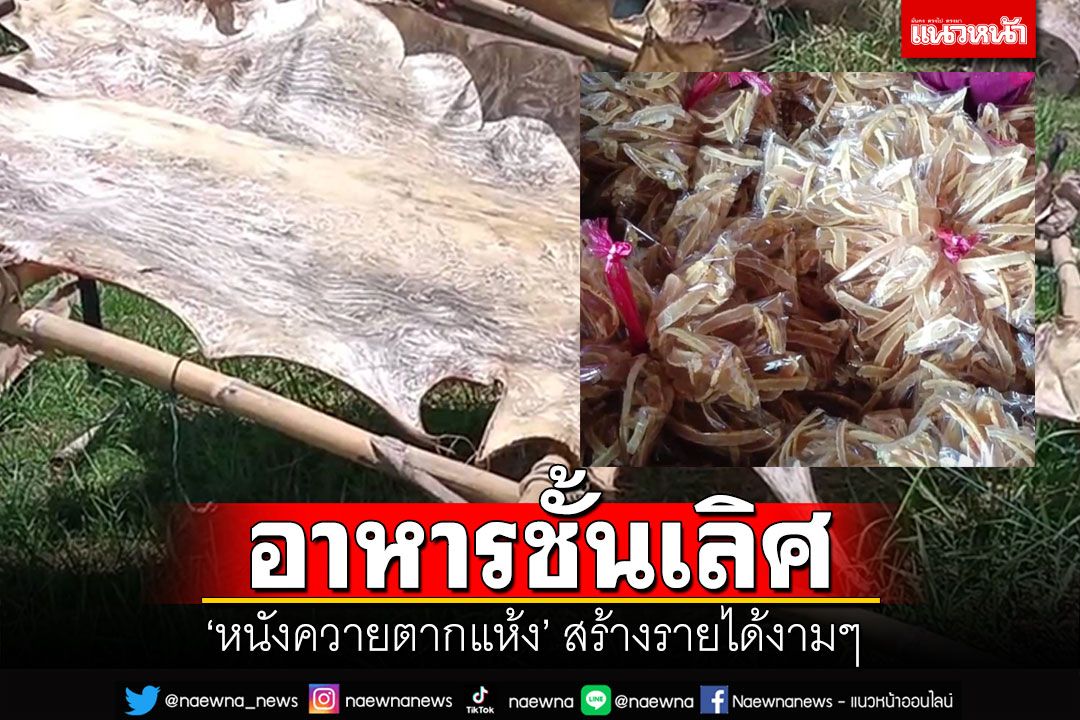 'หนังควายตากแห้ง' สร้างรายได้งามๆ อาหารชั้นเลิศพื้นบ้าน