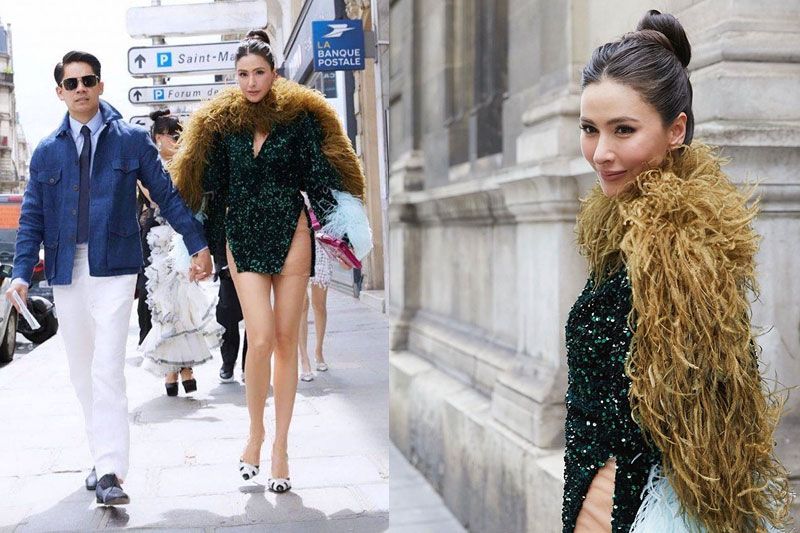 'ศรีริต้า'อวดเรียวขาคู่งามในลุคเดรสสั้น ควงแขนคุณสามีสุดที่รัก'กรณ์ ณรงค์เดช' ชมแฟชั่นโชว์