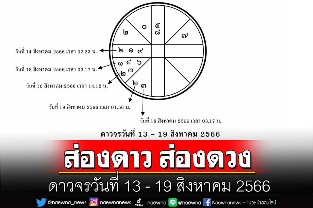 ส่องดาว ส่องดวง : ดาวจรวันที่ 13 - 19 สิงหาคม 2566