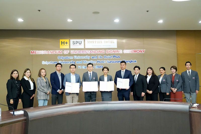 SPU - Hotel Plus -โรงแรมมณเฑียร  MOU ต่อยอดสหกิจศึกษานานาชาติ