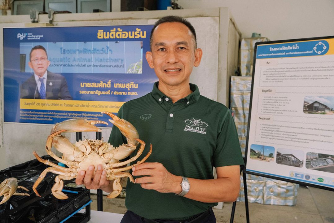 ต่อยอดงานวิจัยปูทะเลแก้จน‘ม.อ.ปัตตานี-บพท.’ เสนอบูรณาการความร่วมมือพัฒนาประมงชายฝั่ง