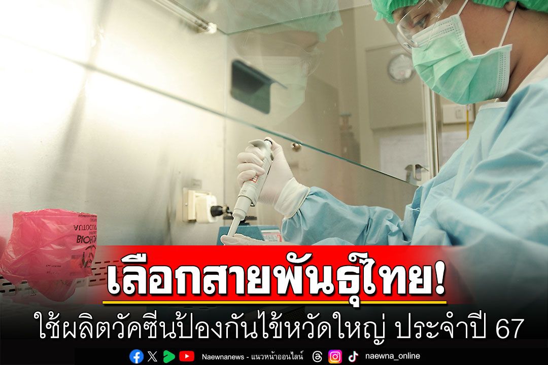 WHO เลือก'ไข้หวัดใหญ่'สายพันธุ์ไทย ใช้ผลิตวัคซีนป้องกันไข้หวัดใหญ่ ประจำปี 67