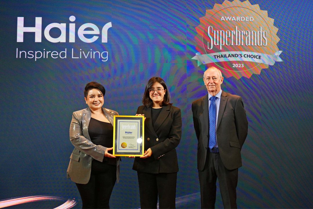 ไฮเออร์ คว้ารางวัลสุดยอดแบรนด์แห่งปี 4 ปีซ้อน จาก Superbrands Thailand