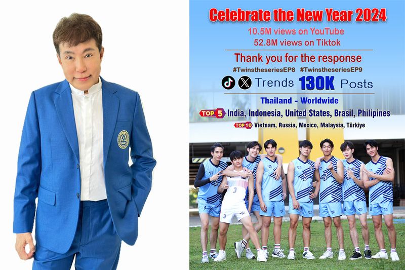 'Twins The Series สลับรัก นักลูกยาง'แรงจัด!'เป้-วิสูตร'เตรียมต่อยอดผลิตซีรี่ส์วายส่งเสริมกีฬาต่อเนื่อง