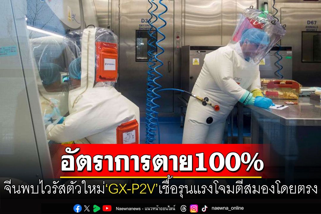 'นักวิจัยจีน'พบไวรัสโคโรนาตัวใหม่'GX-P2V' ทดลองกับหนูเชื้อรุนแรงอัตราการตาย100%