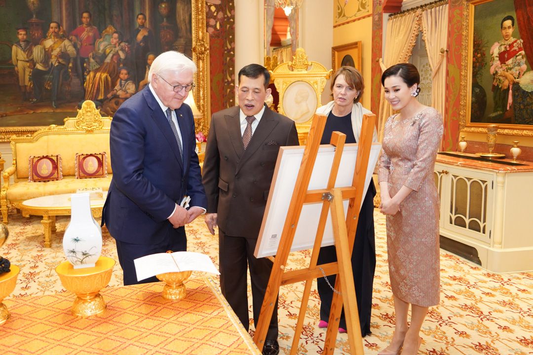 'ในหลวง-พระราชินี'ทรงรับประธานาธิบดีเยอรมนี ในโอกาสเยือนประเทศไทย