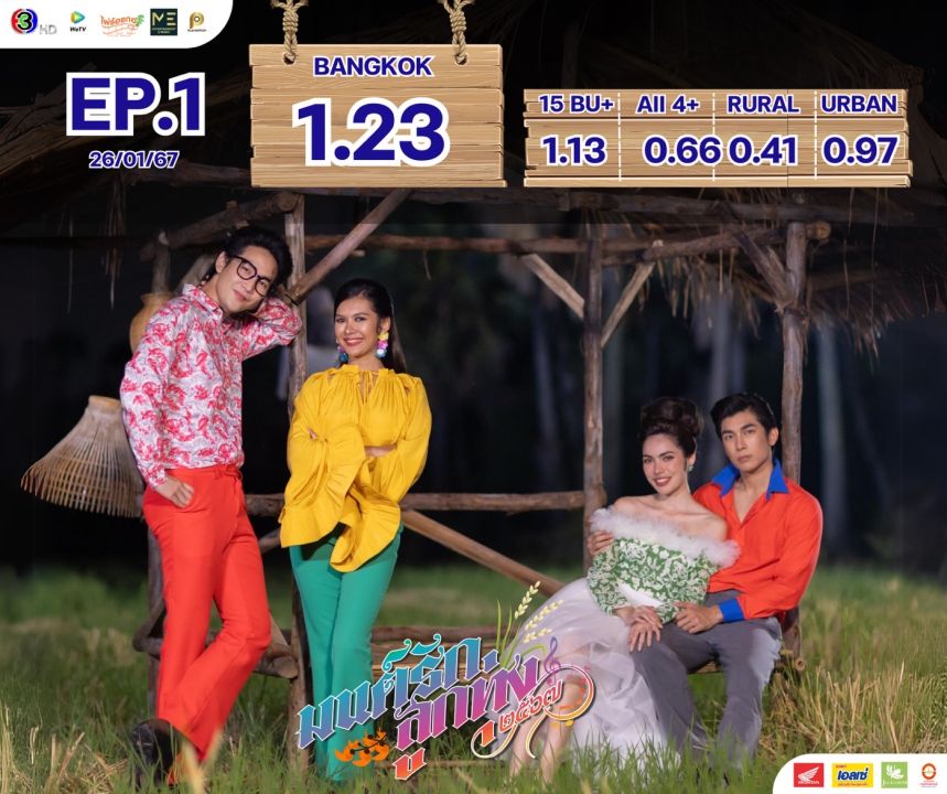 ฮือฮา! เปิดเรตติ้ง 'มนต์รักลูกทุ่ง๒๕๖๗'EPแรก สุดปัง! ติดเทรนX (Twitter) ระดับโลก!