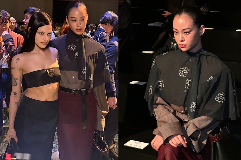 'ปริมมี่ วิพาวีร์' สุดคลูในมิลานแฟชั่นวีค กับในลุค Front Row จาก 'PRADA'