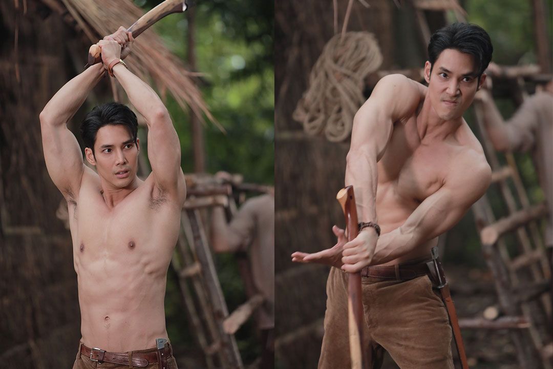 ขิงกันเป็นไร่!! ‘เด่นคุณ-เพ็ชร’ โชว์หุ่นบึ้ก แข่งกันผ่าฟืนอวดสาว