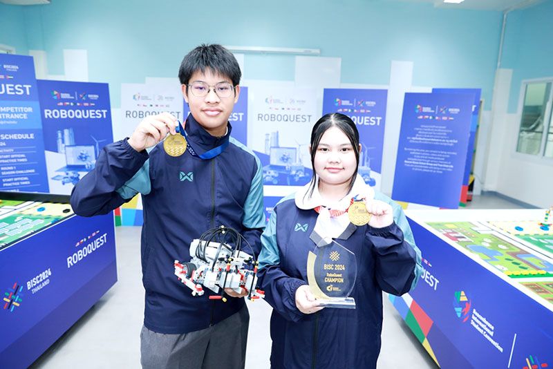 2 นักเรียน รร.บีคอนเฮาส์แย้มสอาด  คว้าเหรียญทอง Gold Prize รายการ ROBOQUEST