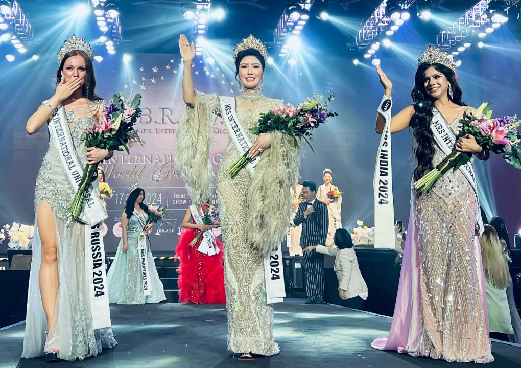 แสดงความยินดีกับ'ป๊อป ปิโยรส'คว้ามงใหญ่ Mrs International World 2024