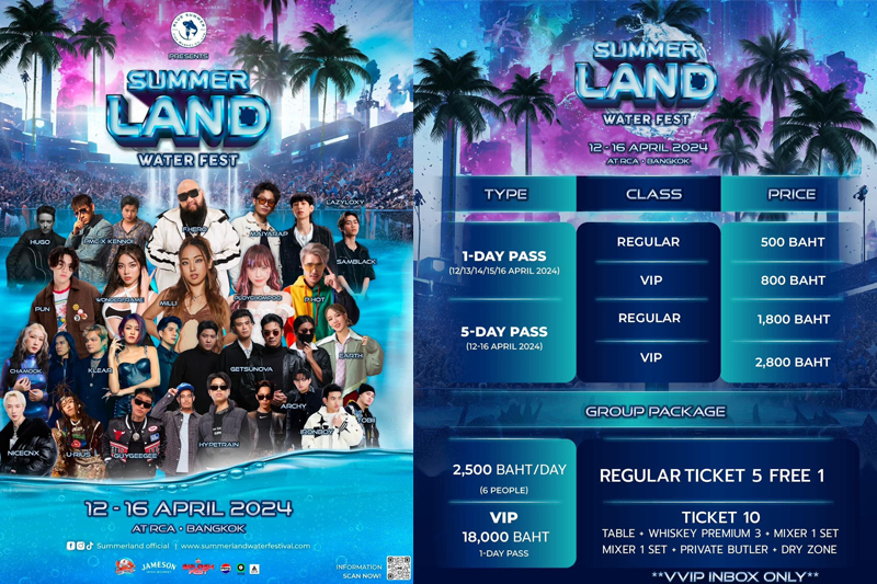 บันเทิง เปิดขายบัตรแล้ว Summerland Water Fest สงกรานต์ปีนี้ สาดมันส์