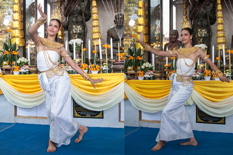 'โซฟี สิริยากรณ์'มิสแกรนด์ปทุมธานีโชว์รำในพิธีไหว้ครูสุดยิ่งใหญ่'อาจารย์หนู กันภัย'